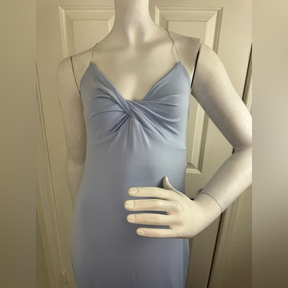 Meshki Blue Halter Gown for Weddings - Picture 4 of 13
